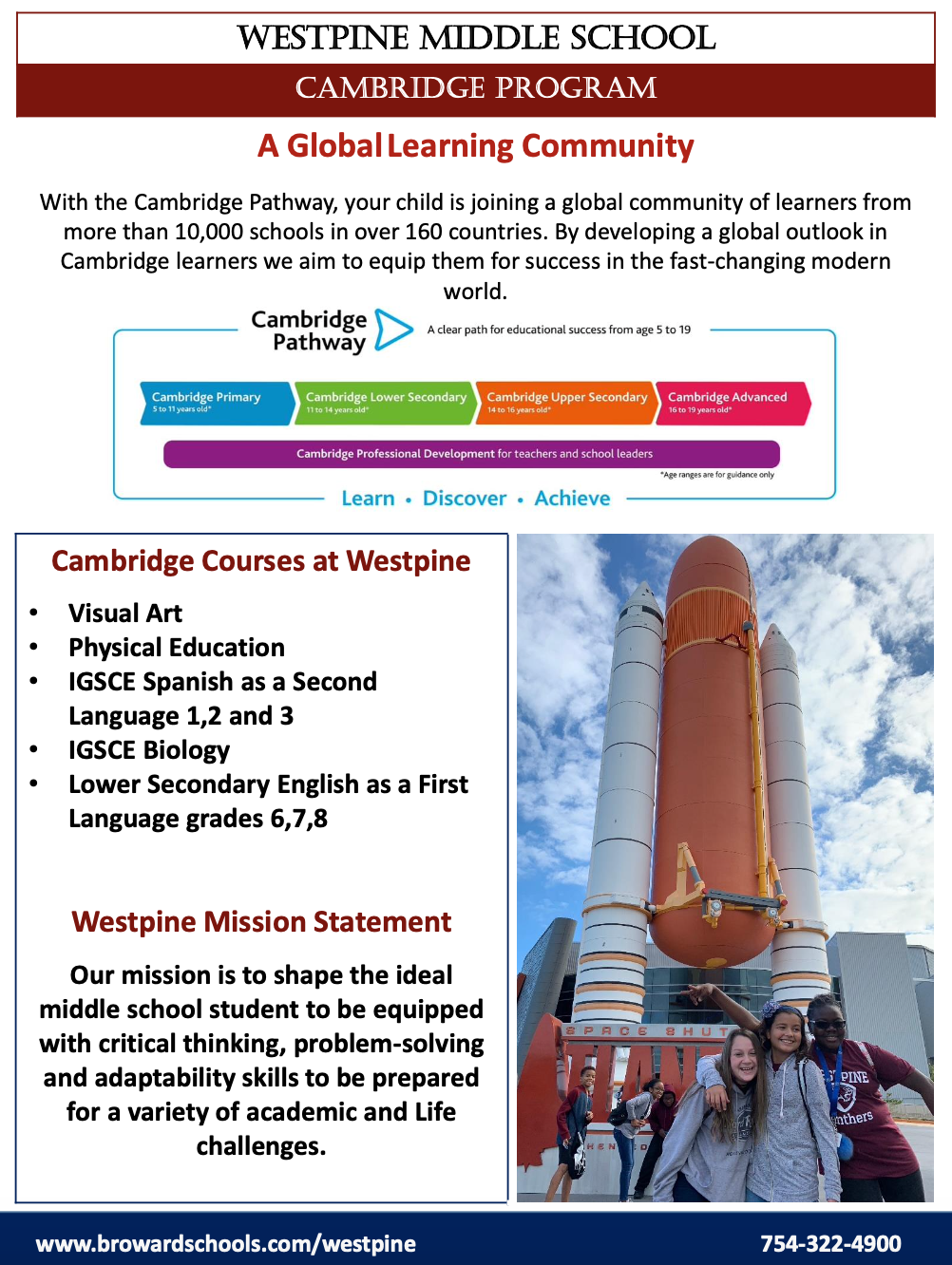 Westpine Middle School Cambridge Program